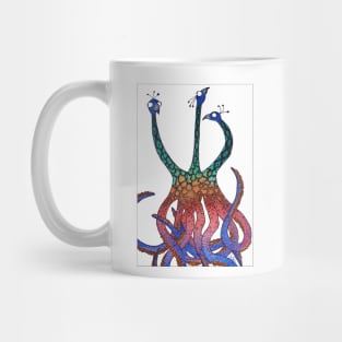 Cerberus, but with a giraffe / octopus / peacock Mug